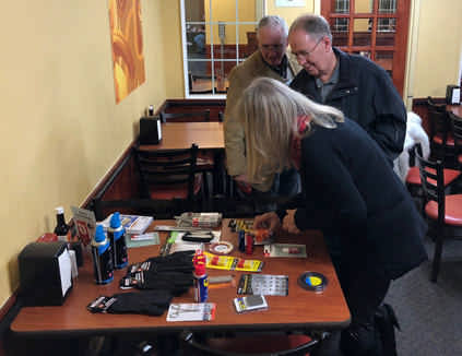 the gift table is a RMRL tradition at the Christmas meeting